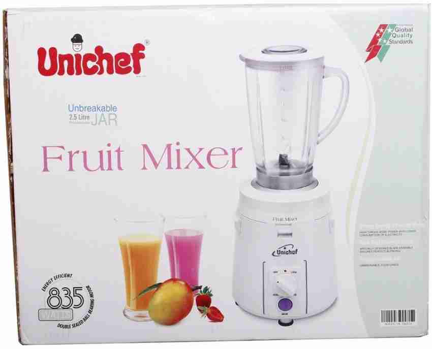 Fruit mixer outlet grinder