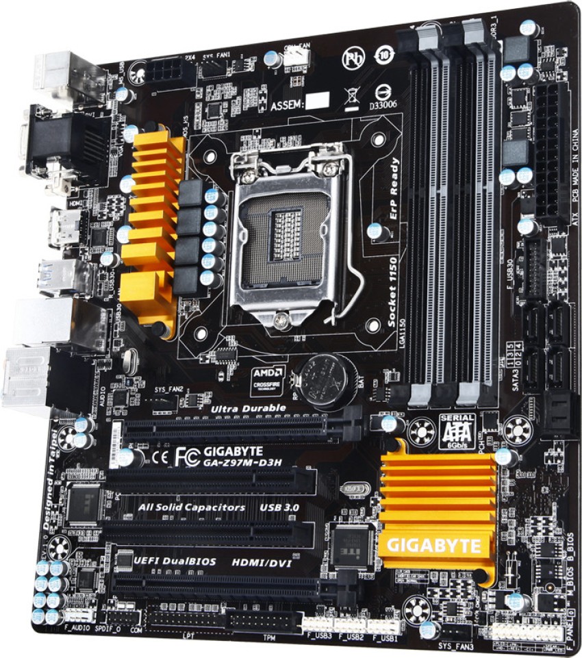 GIGABYTE GA-Z97M-D3H LGA 1150 Intel Z97 HDMI Sata 6Gb/S USB 3.0 Micro Atx  Intel Motherboard - GIGABYTE : Flipkart.com