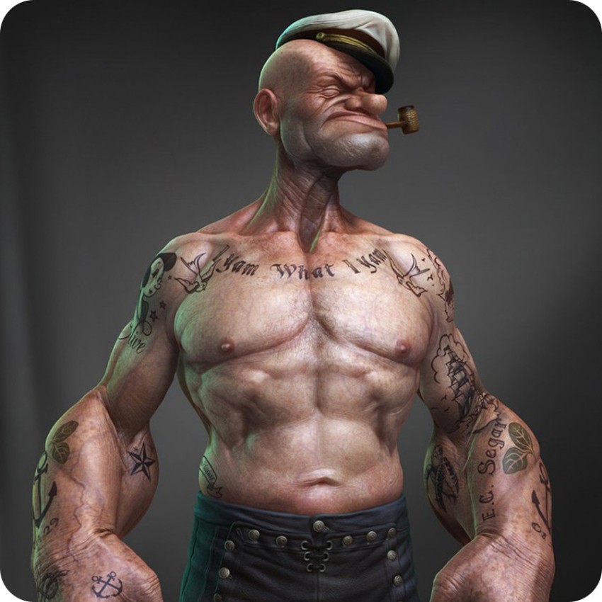 Popeye Cartoon Tattoo  Ace Tattooz