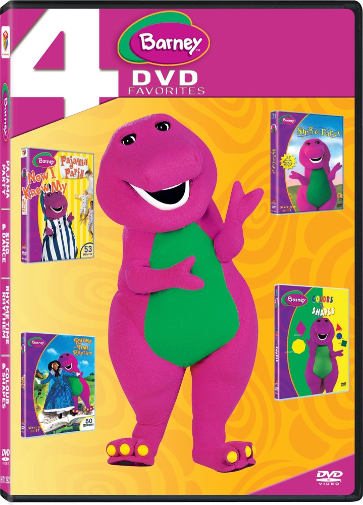 Barney 4 Movies Collection: Now I Know My Pajama Party + Sing & Dance +  Rhyme Time Rhythm + Colors & Shapes Price in India - Buy Barney 4 Movies  Collection: Now