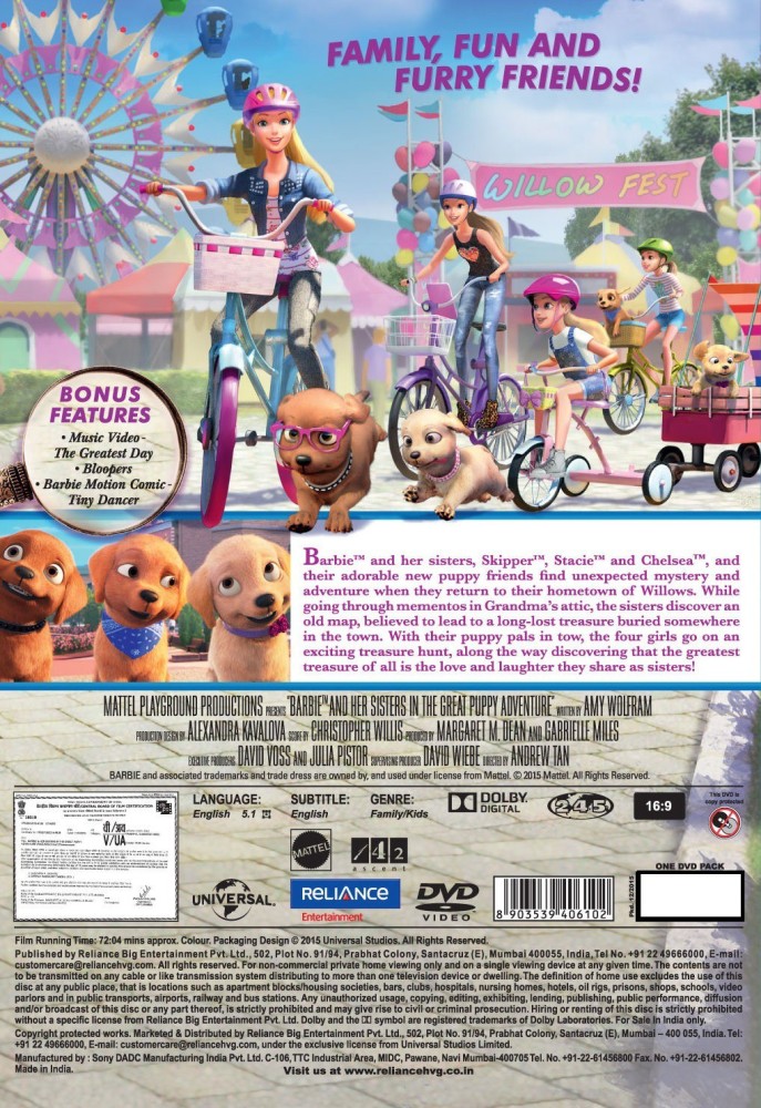 Barbie and her sisters in a discount great puppy adventure full movie in english