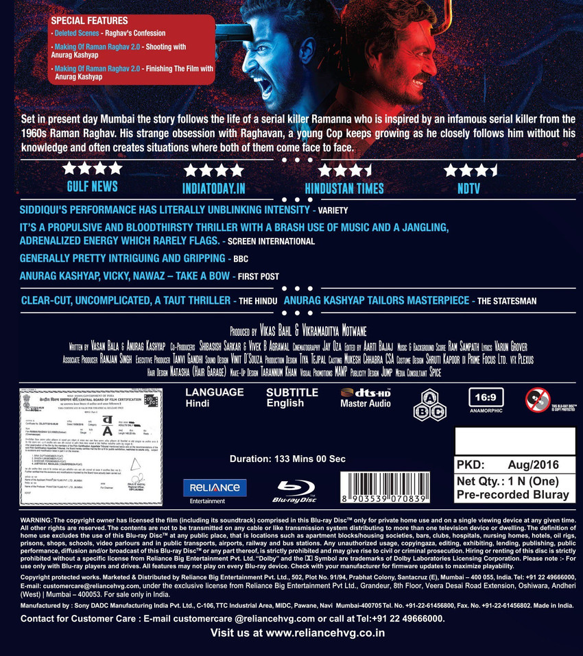 RAMAN RAGHAV 2.0 Price in India Buy RAMAN RAGHAV 2.0 online at Flipkart