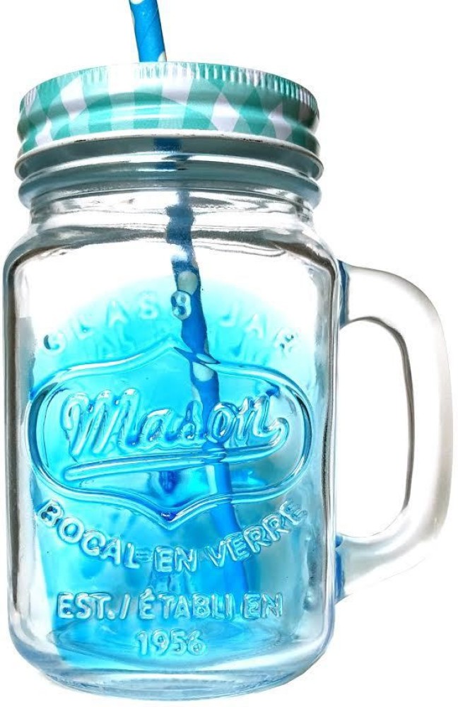 Buy Mason Jar Mug with Lid & Straw 500Ml Online at Best Prices in India -  JioMart.