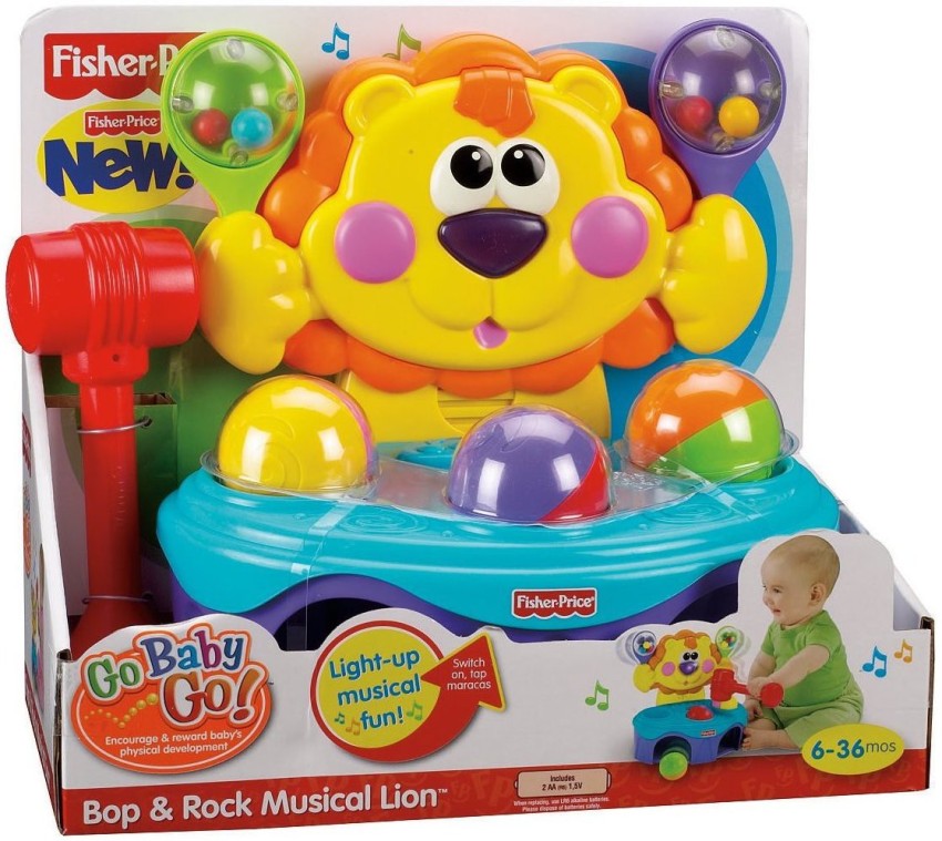 FISHER PRICE Go Baby Go Bop Rock Musical Lion Go Baby Go Bop