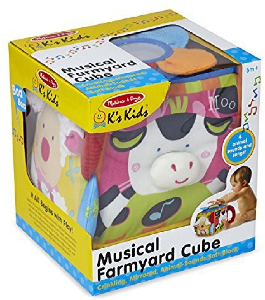 Melissa & doug k's kids store musical farmyard cube educational baby toy