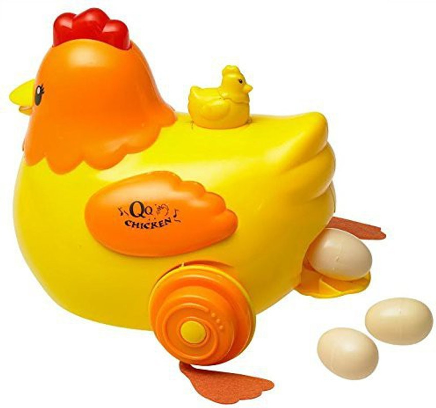 Prextex Bump N Go Walking Egg Laying Chicken with Lights Sound N