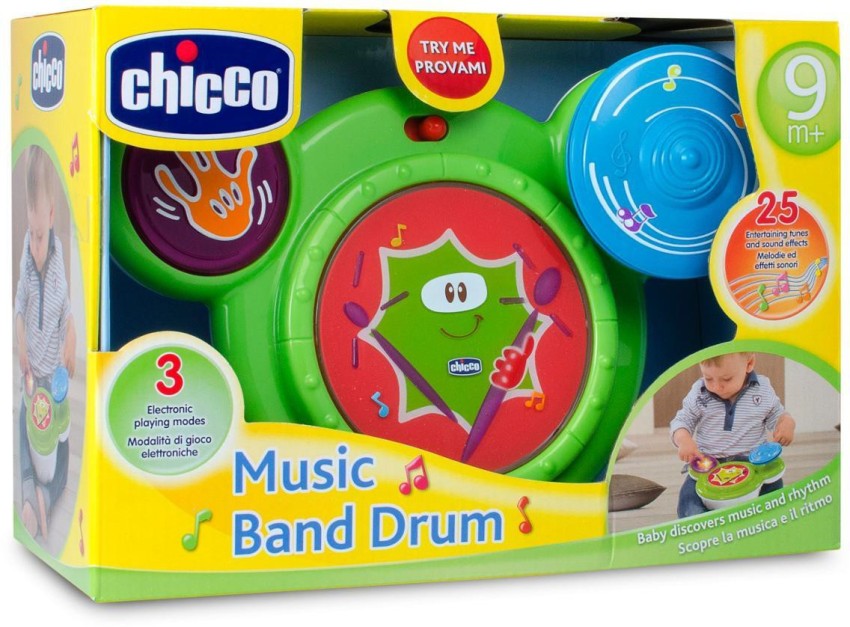 Batterie bébé CHICCO Ma Première Batterie Music Band Drum Pas Cher