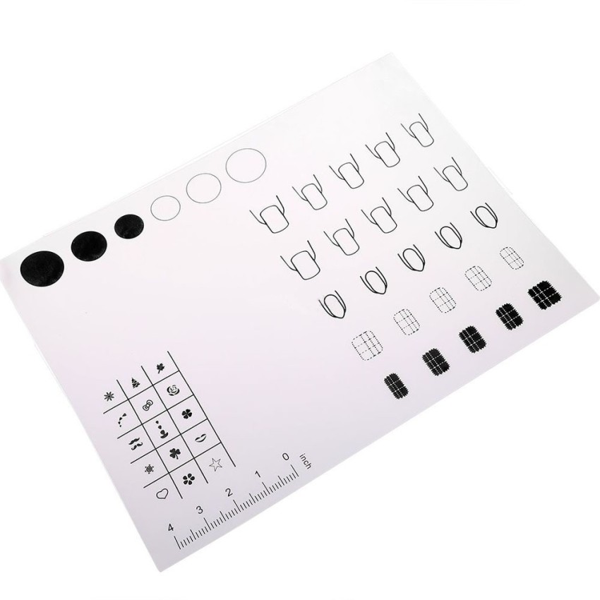 Rollable Silicone Nail Art Stamping Mat for Reverse Stamping