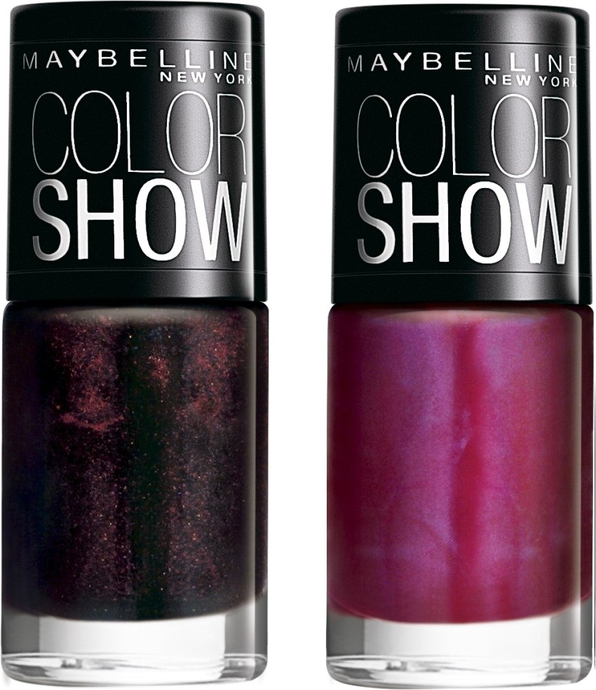 MAYBELLINE NEW YORK Color Show Nail Lacquer Combo 14 Silk Stockings  501  Velvet Wine  502  Price in India Buy MAYBELLINE NEW YORK Color Show Nail  Lacquer Combo 14 Silk