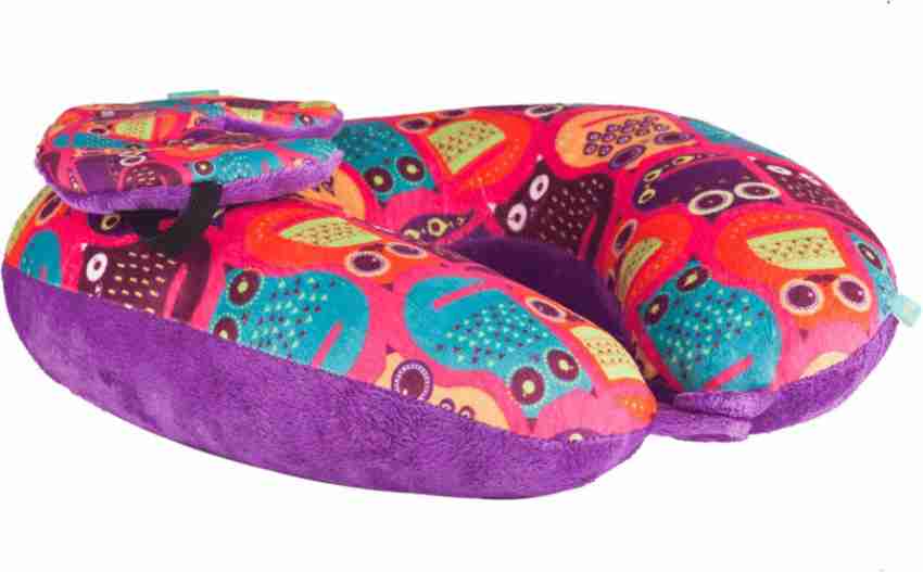 chumbak Cats Travel Pillow With Eyemask Neck Pillow Eye Shade Dark Pink Price in India Flipkart