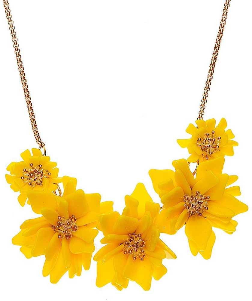 Yellow flower jewellery online on sale