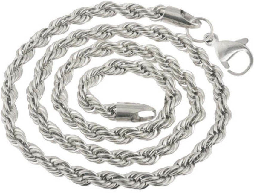 Fashion Frill Chain For Men 24 Inches Silver Plated Stainless Steel Chain  Price in India - Buy Fashion Frill Chain For Men 24 Inches Silver Plated  Stainless Steel Chain Online at Best