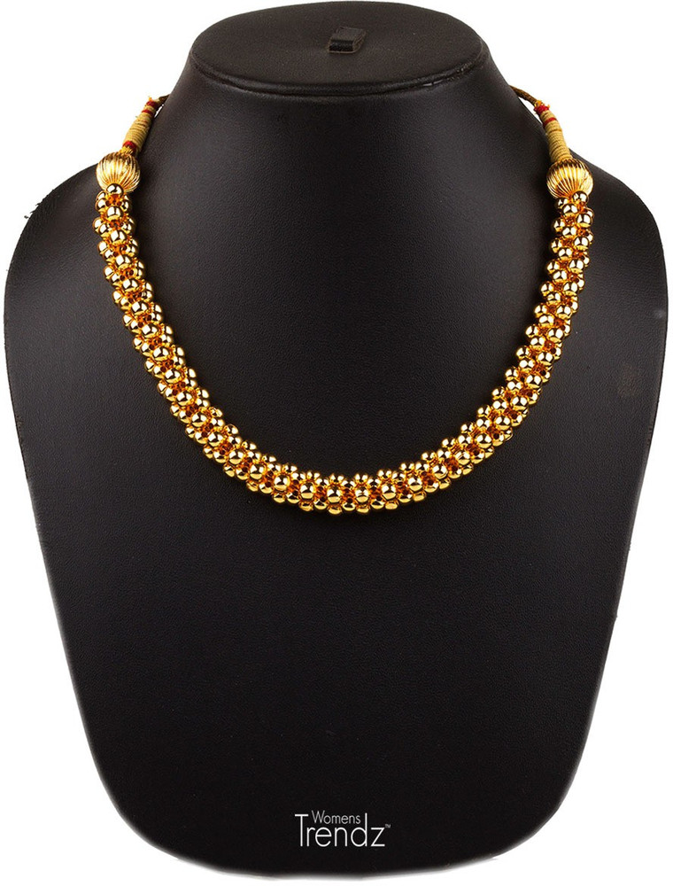 Womens Trendz Kolhapuri Saaj Thushi Crystal Gold plated Plated Alloy Necklace Price in India Buy Womens Trendz Kolhapuri Saaj Thushi Crystal Gold plated Plated Alloy Necklace Online at Best Prices in ...