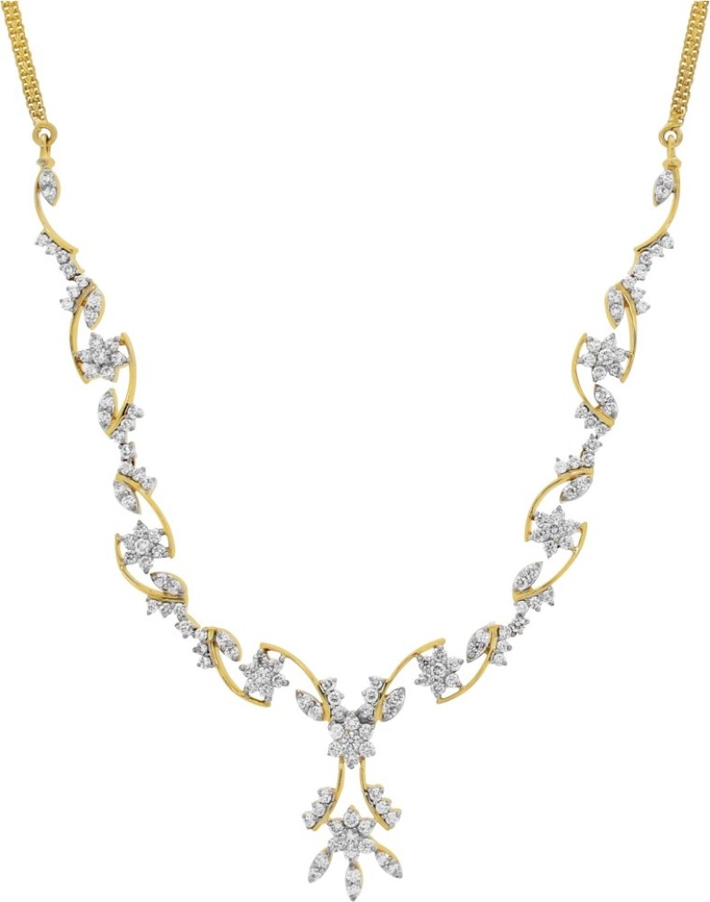 Kalyan diamond necklace hot sale with price