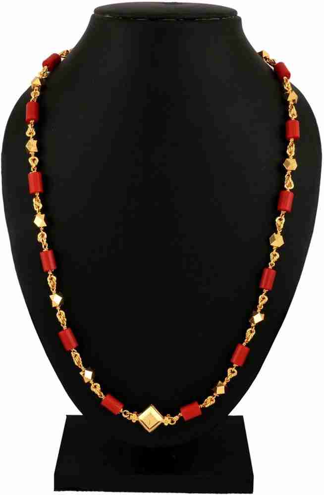 the jewelbox Coral Mala Gold plated Plated Copper Chain Price in India Buy the jewelbox Coral Mala Gold plated Plated Copper Chain Online at Best Prices in India Flipkart