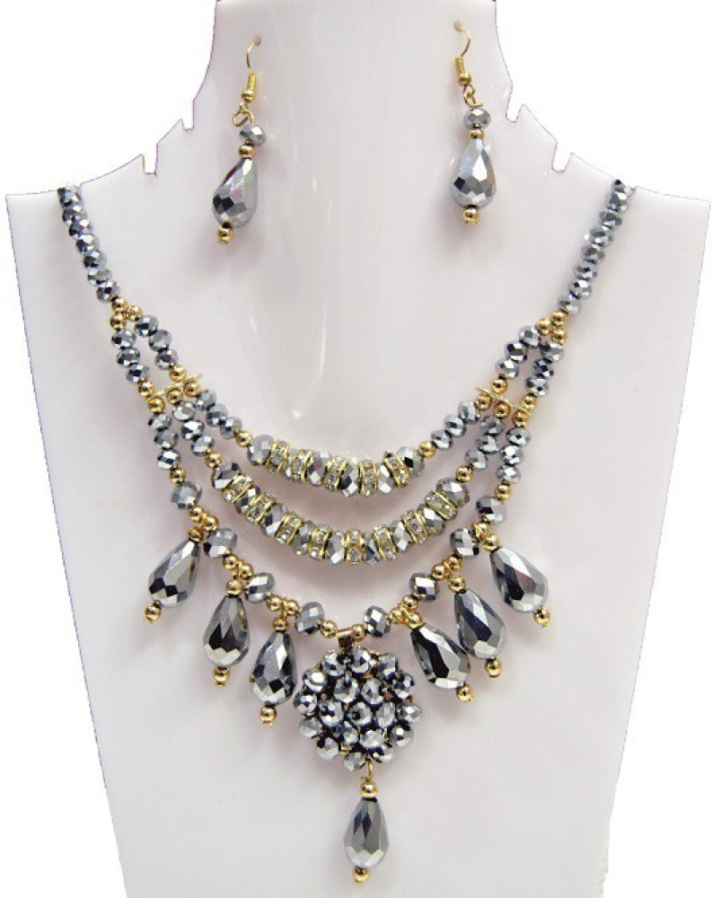 Crystal necklace deals set with price