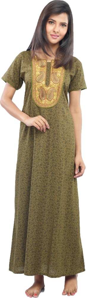 JULIET Women Nighty - Buy Dark Green JULIET Women Nighty Online at Best  Prices in India