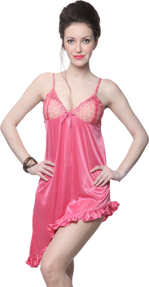 Kanika Women Nighty - Buy Pink Kanika Women Nighty Online at Best Prices in  India | Flipkart.com