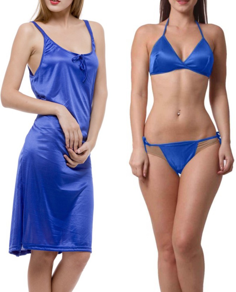 FOMTI Women Nighty - Buy Royal Blue FOMTI Women Nighty Online at Best  Prices in India