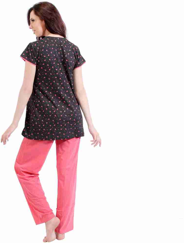 O Baby Women Printed Multicolor Top Pyjama Set Price in India