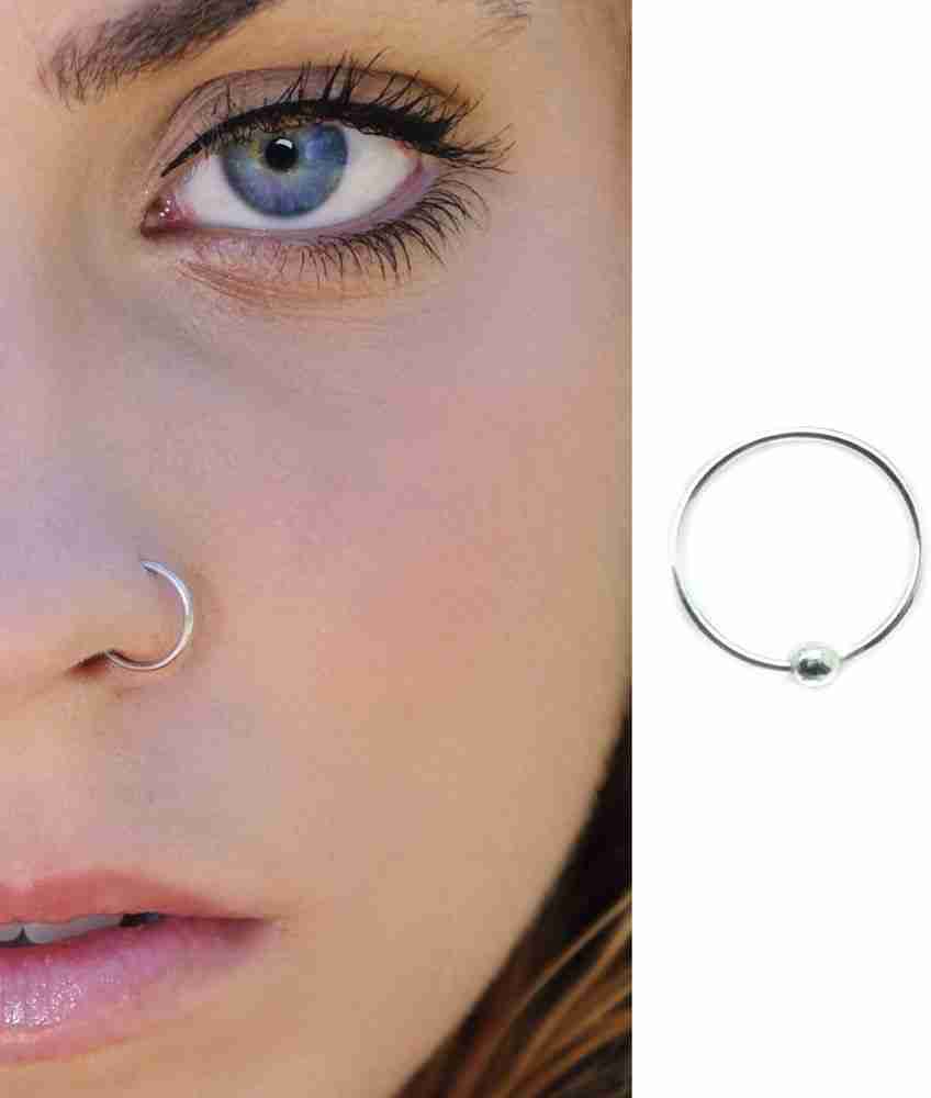 Plain silver deals nose ring