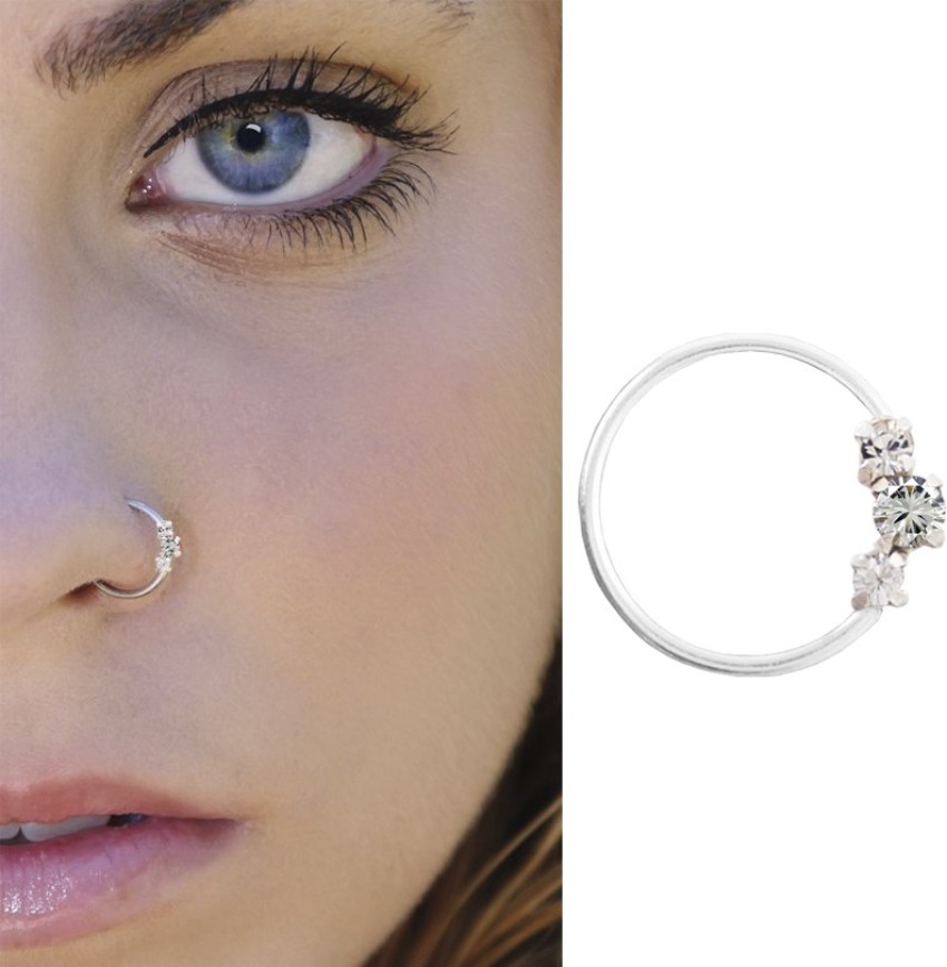 Pure silver nose on sale ring