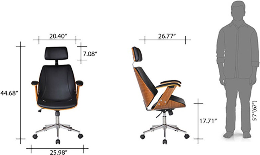 Urban Ladder Ray Executive Leatherette Office Arm Chair Price in