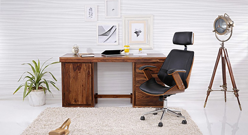 Urban Ladder Ray Executive Leatherette Office Arm Chair Price in