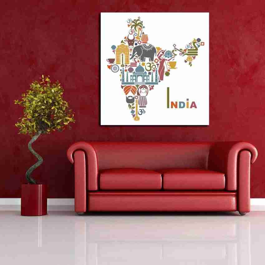 Vasai-Virar India Map Wall Art Canvas Print Poster Artwork