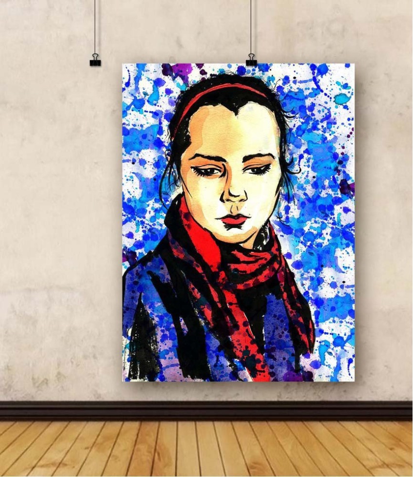 Artzfolio Thoughtful Girl Framed Art Print Canvas 24.7 inch x 18 inch Painting  Price in India - Buy Artzfolio Thoughtful Girl Framed Art Print Canvas 24.7  inch x 18 inch Painting online at