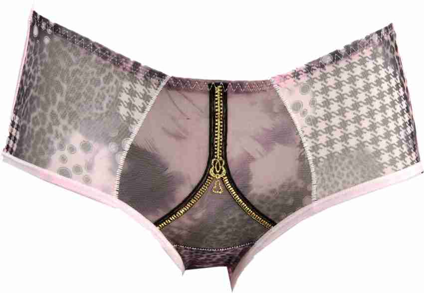 Glus Zipper Women Hipster Pink Panty - Buy Baby Pink Glus Zipper Women  Hipster Pink Panty Online at Best Prices in India