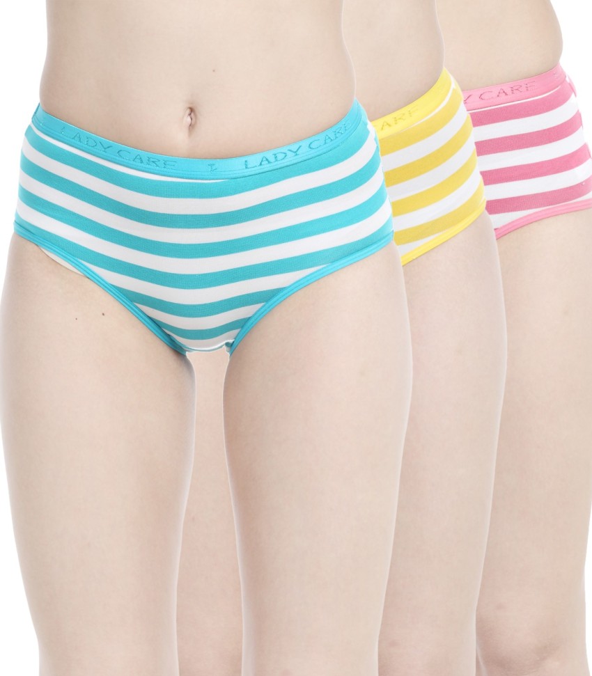 LadyCare Line Women Hipster Multicolor Panty - Buy Blue, Pink, Yellow  LadyCare Line Women Hipster Multicolor Panty Online at Best Prices in India