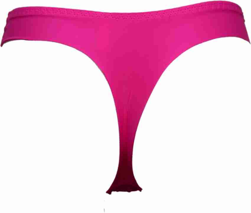 Glus Glus Seamless Thong Women Thong Pink Panty - Buy Magentta Glus Glus Seamless  Thong Women Thong Pink Panty Online at Best Prices in India