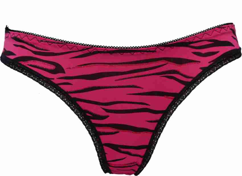Glus Zebra Print Women Thong Pink Panty - Buy Magentta Glus Zebra Print  Women Thong Pink Panty Online at Best Prices in India