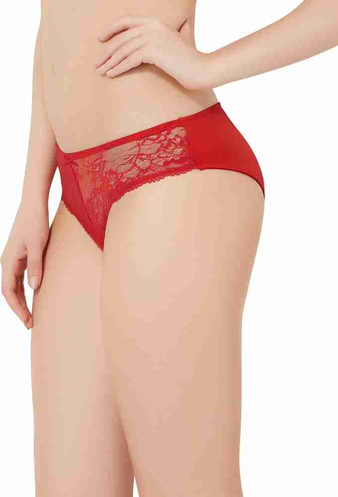 Buy online Red Lace Boy Shorts Panty from lingerie for Women by Clovia for  ₹299 at 25% off