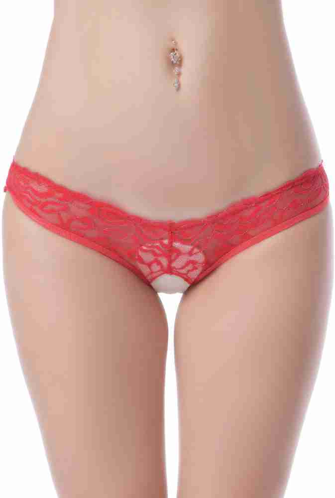 N-gal Crotchless Lace backless panty Women Hipster Red Panty - Buy