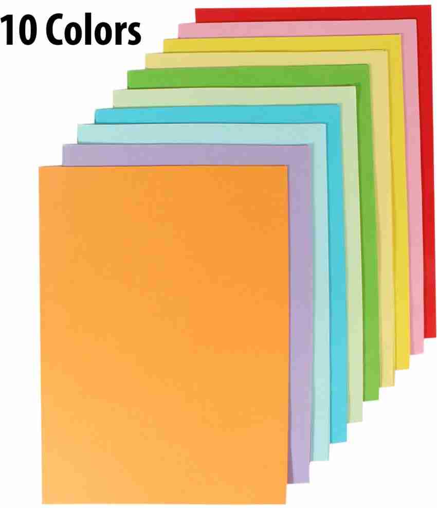 Fluorescent Orange A4 Coloured Craft Paper 80gsm x 50 Sheets :  : Stationery & Office Supplies