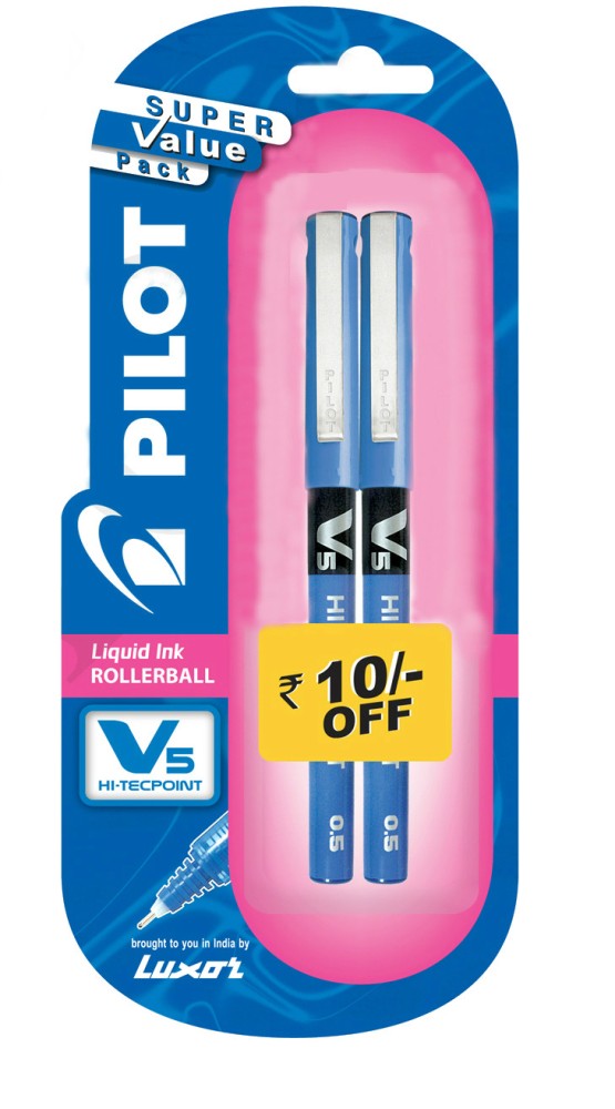 Pilot V5 Hi-Tecpoint Rollerball Pen - Pink 