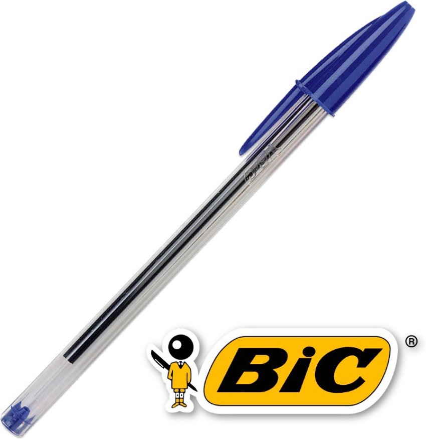 Bic Ball Point Pens, Cristal, Medium, Blue 10 pens