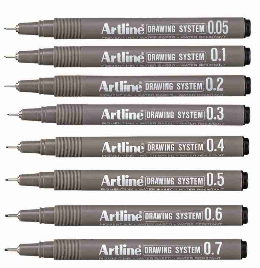 Artline 0.05MM 0.7MM Fine Nib Black Drawing Fineliner Pen