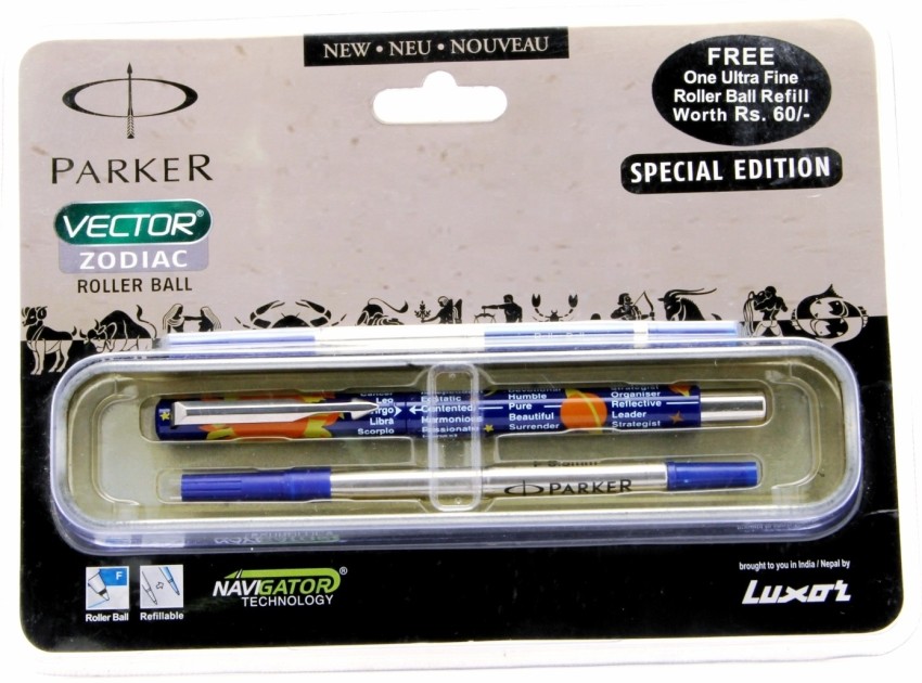 Parker Vector Special Edition CT Roller BallPoint Ball Pen Zodiac Black  Body New