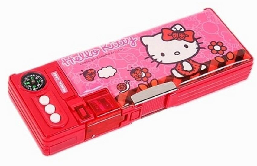 Sanrio Characters Double Compartment Pencil Case Hello Kitty