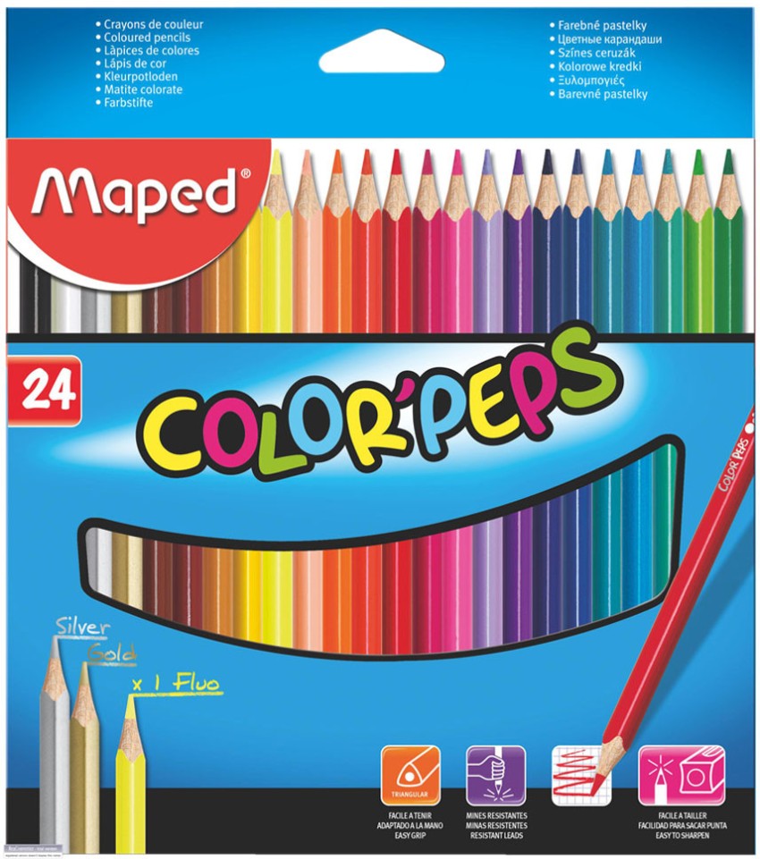 Crayon de couleur Maped Color'Peps Animals set 24 couleurs