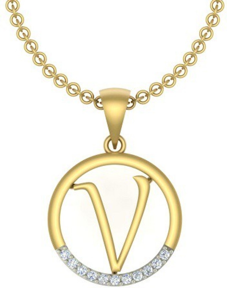 Buy VSHINE FASHION JEWELLERY Gold Plated Metal K Alphabet Pendant