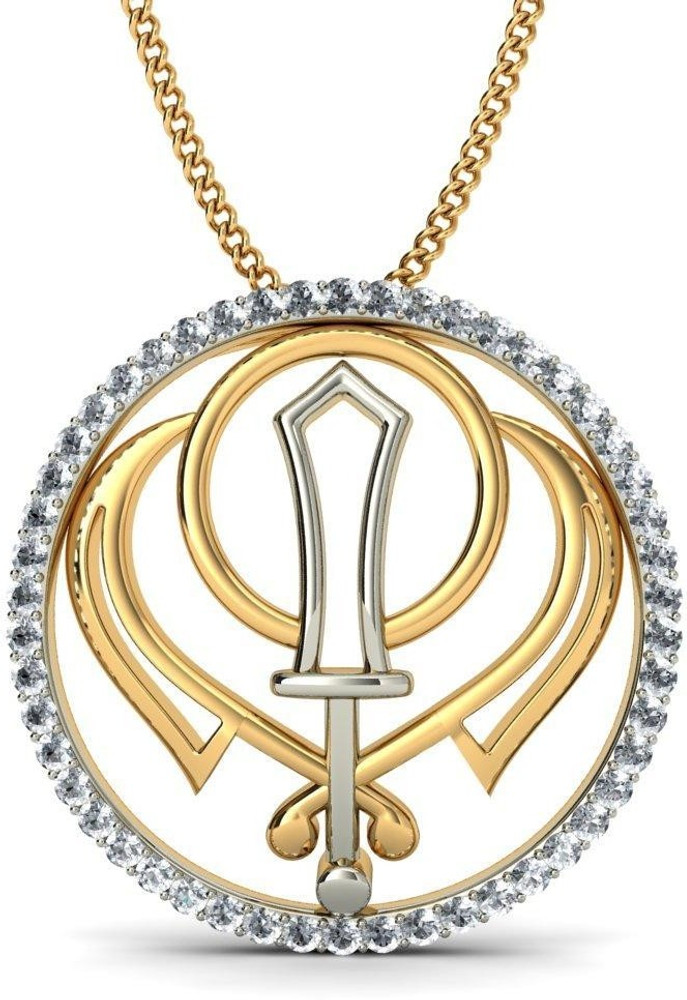 Diamond outlet khanda pendant
