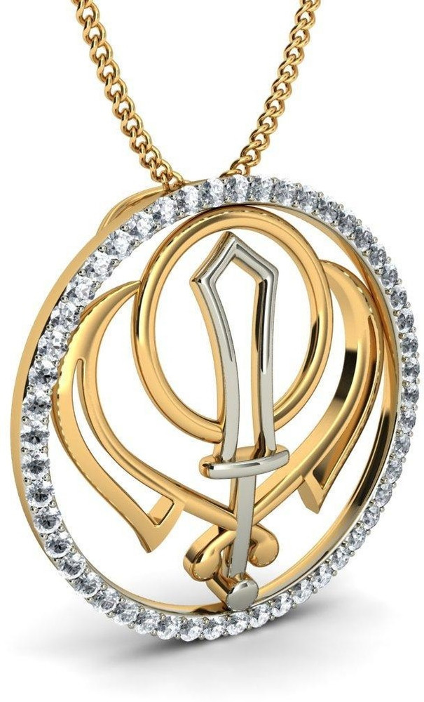 Diamond khanda pendant shop