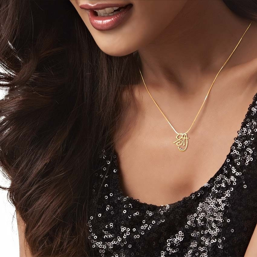 CaratLane Shri Diamond Yellow Gold Pendant Price in India Buy