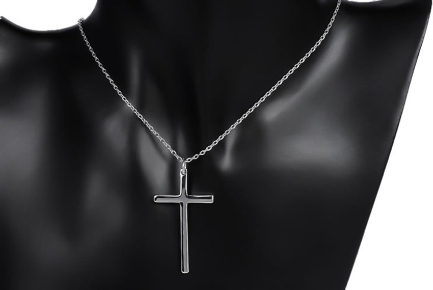 Beautiful silver new arrivals cross necklace