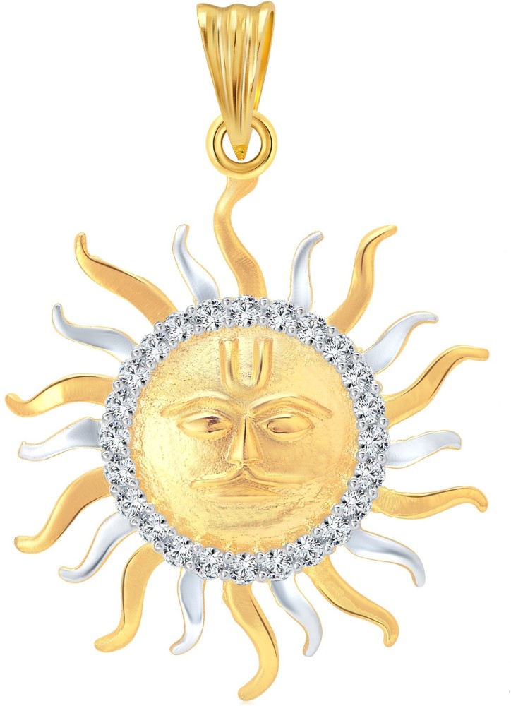 Lord surya deals gold pendant