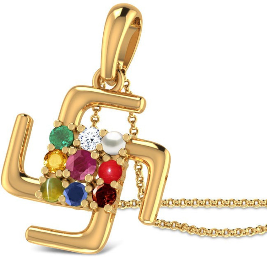 Caratlane navratna new arrivals pendant